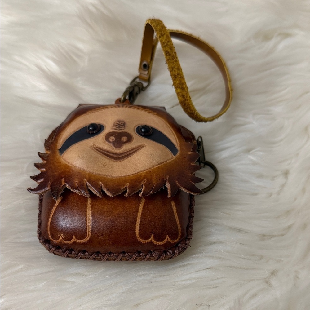 Leather Sloth Coin Purse